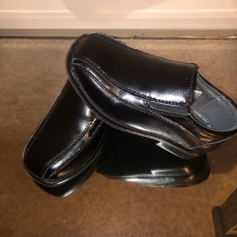 Toddler Boys Black Mule Dress Shoes